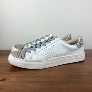 Universal Thread Cadey White Lace Up Cheetah Print Sneaker Women's Size 8.